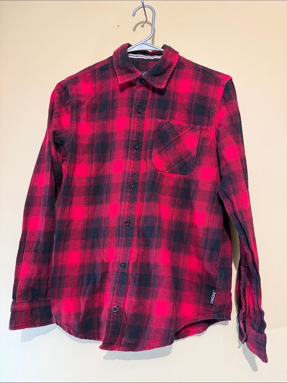 Buffalo David Bitton Red and Black Plaid Button-Up Shirt